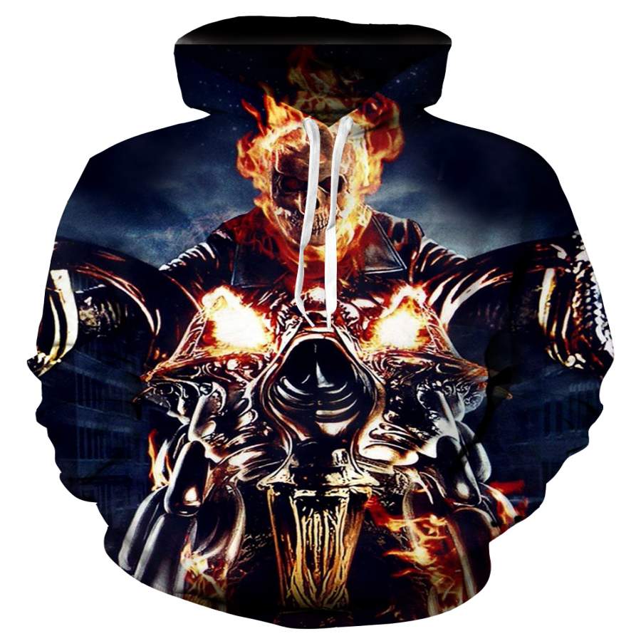 BGR3D008 – 3D BLUE GHOST RIDER SHIRT