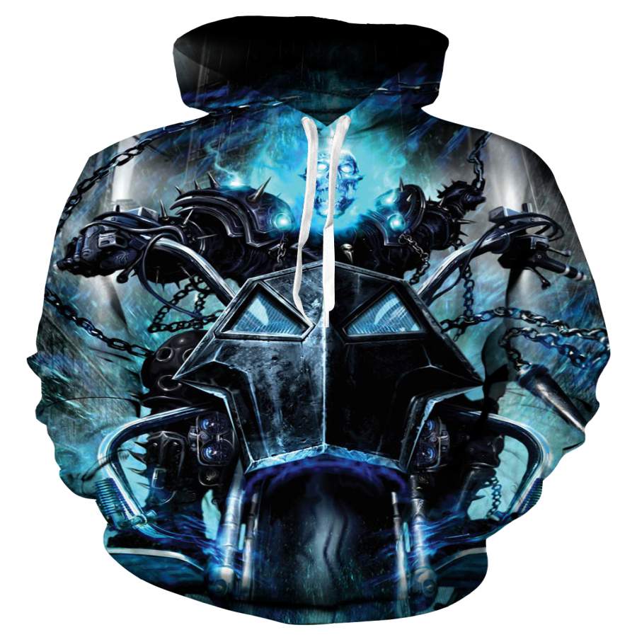 BGR3D009 – 3D BLUE GHOST RIDER SHIRT