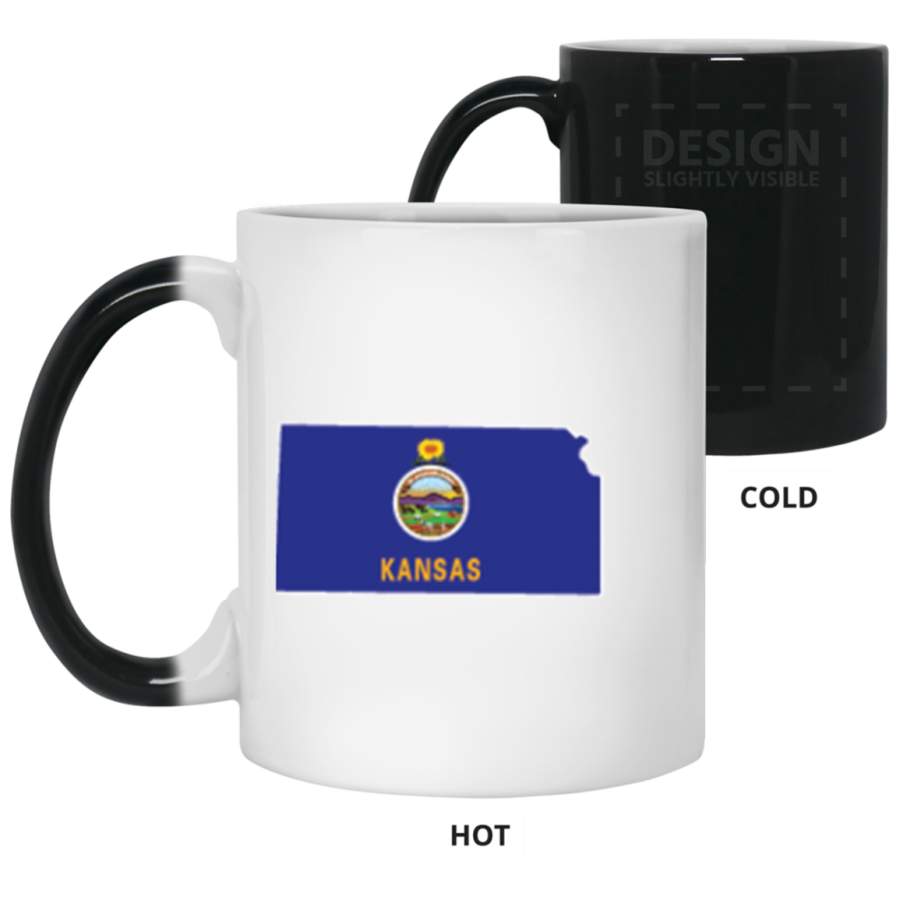 Kansas State Flag Color Changing Mugs