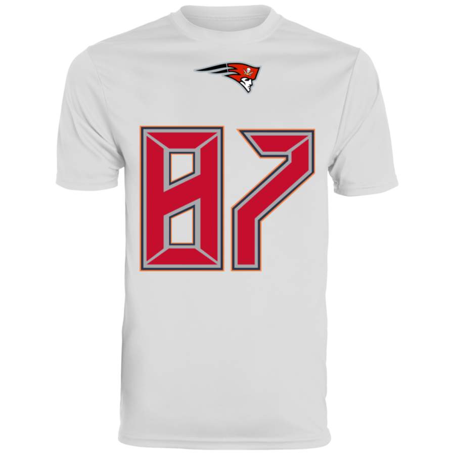 Gronkowski Fused Logo Tampa Bay / Patriots Men’s Wicking T-Shirt