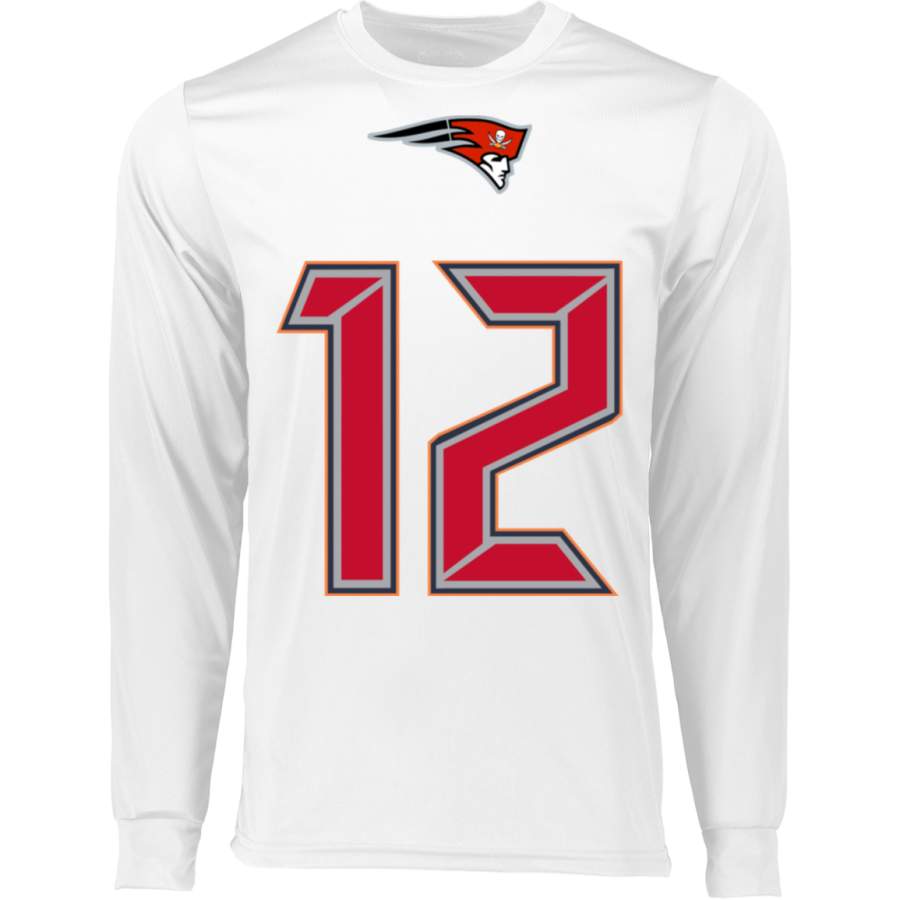 Brady Fused Logo Tampa Bay / Patriots Long-Sleeve Wicking T-Shirt