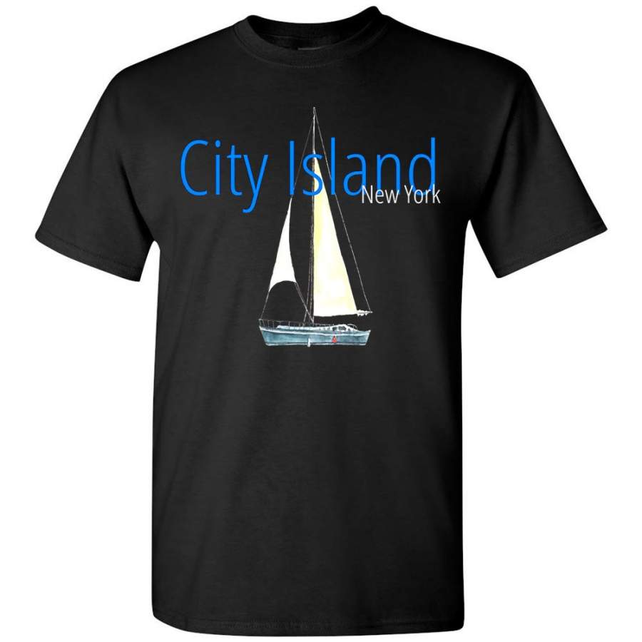 City Island New York Sailboat Tshirt