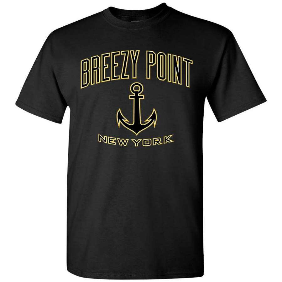 Breezy Point, New York T-Shirt (Black/Gold)