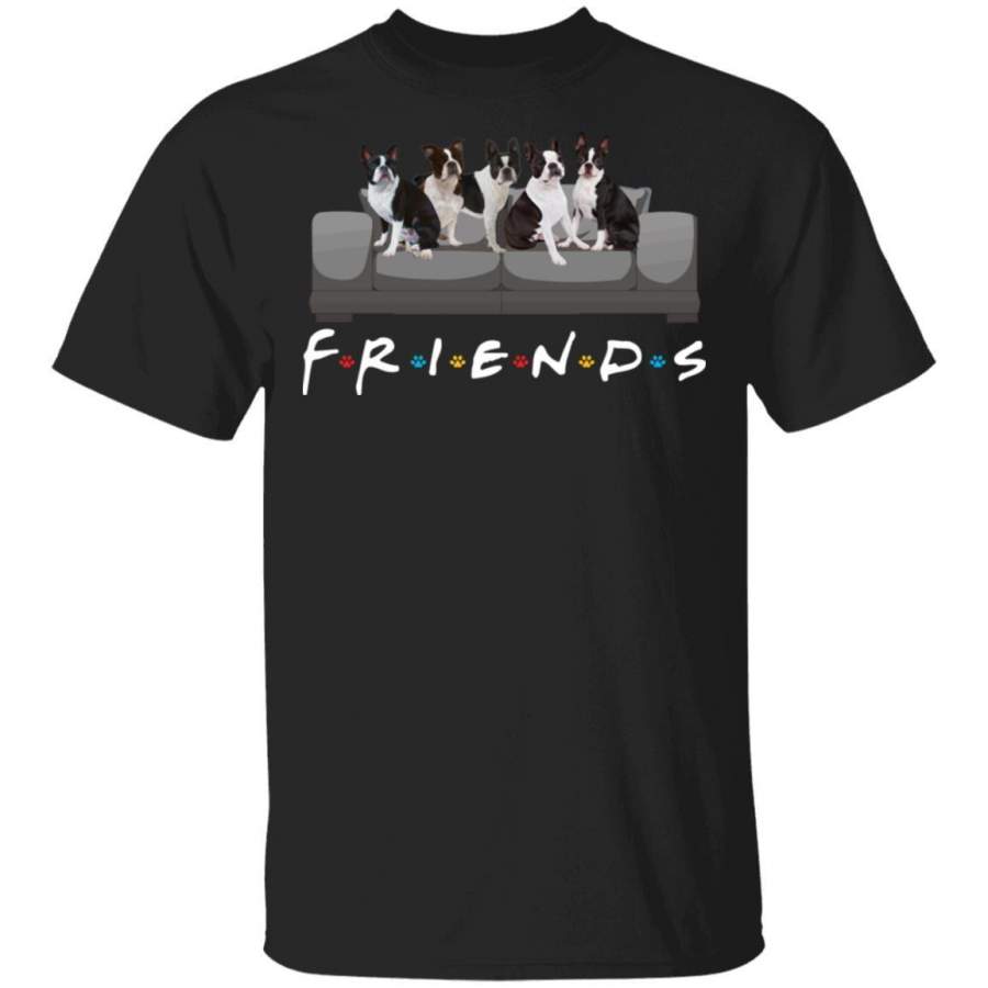 Boston Terrier Dog Friends T-Shirt Funny Tee Gift Mixed HA12