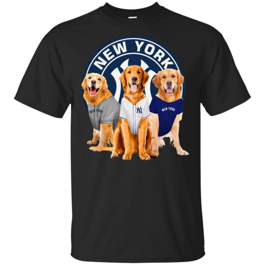 Golden Retriever Dog And New York Yankees Fan Shirt HT208