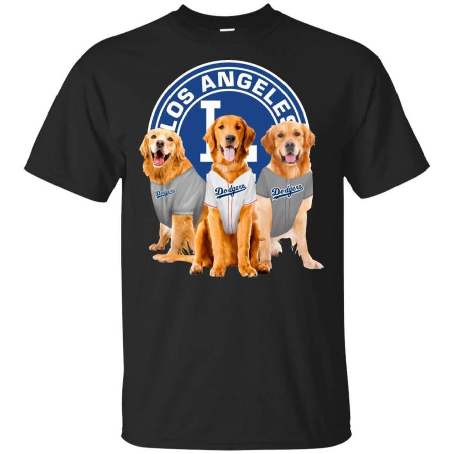 Golden Retriever Dog And Los Angeles Dodgers Fan Shirt HT208