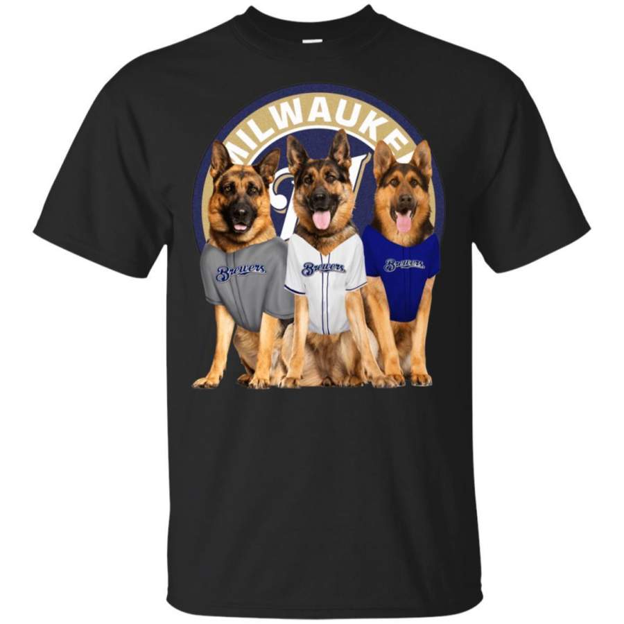 German Shepherd Dog And Milwaukee Brewers Fan Shirt HT208