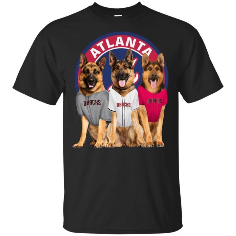 German Shepherd Dog And Atlanta Braves Fan Shirt HT208