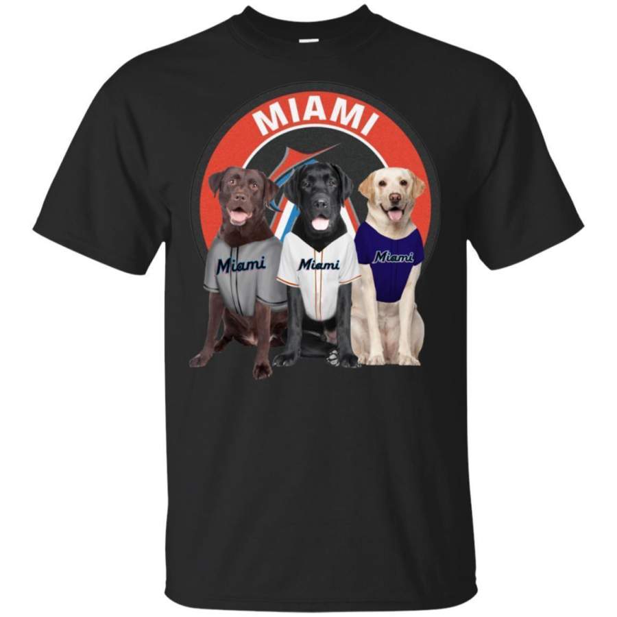 Labrador Retriever And Miami Marlins Shirt Fan HT208