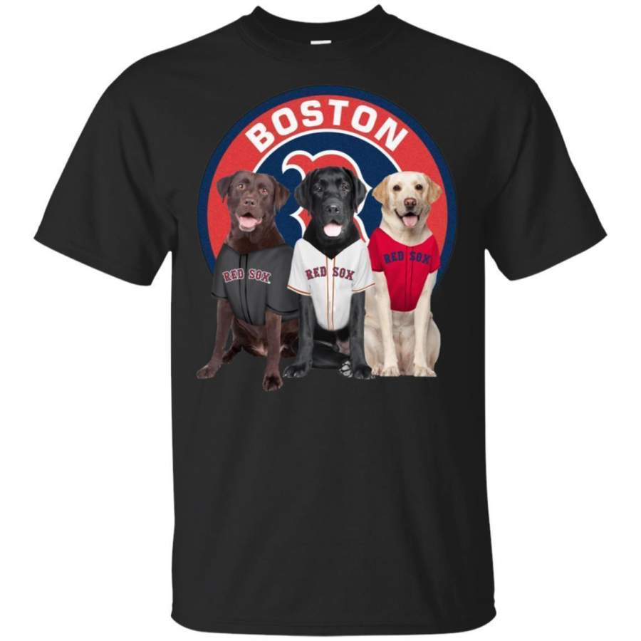 Labrador Retriever Dog And Boston Red Sox Fan Shirt HT208