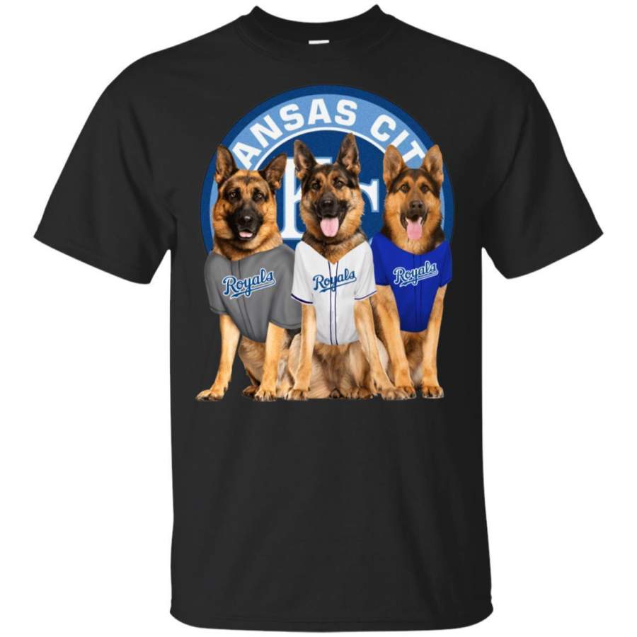 German Shepherd Dog And Kansas City Royals Fan Shirt HT208