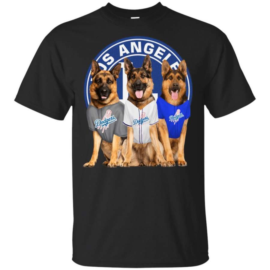 German Shepherd Dog And Los Angeles Dodgers Fan Shirt HT208