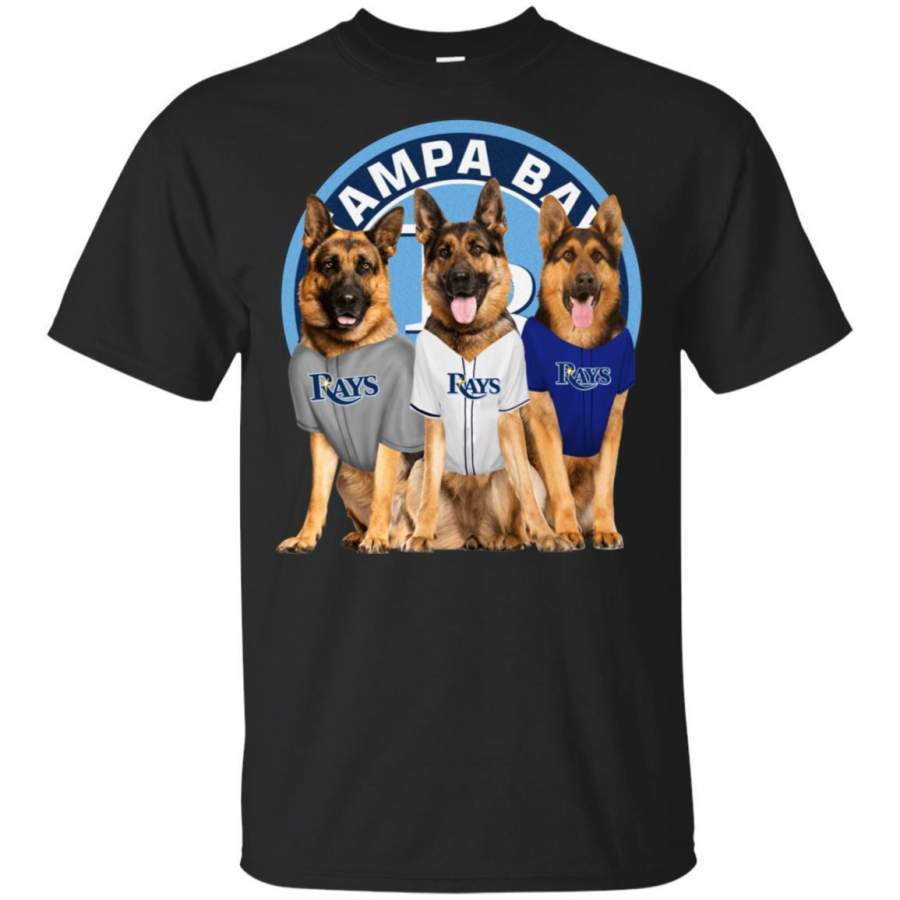 German Shepherd Dog And Tampa Bay Rays Fan Shirt HT208