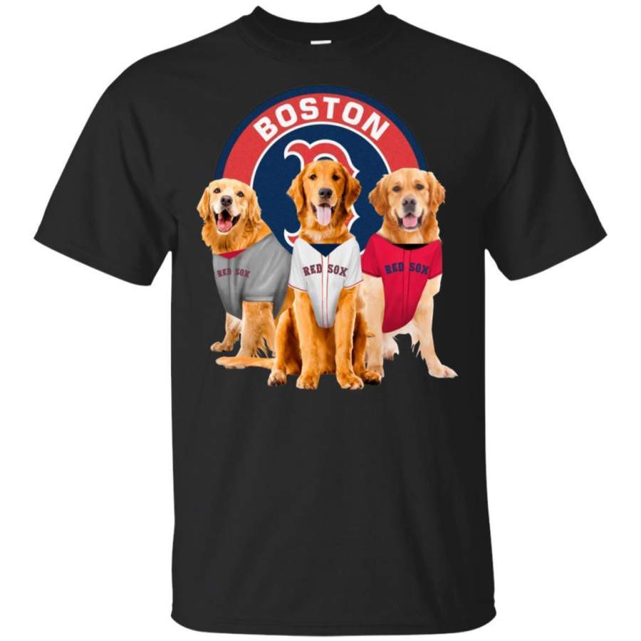 Golden Retriever Dog And Boston Red Sox Fan Shirt HT208