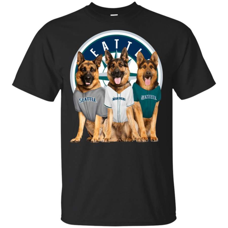 German Shepherd Dog And Seattle Mariners Fan Shirt HT208