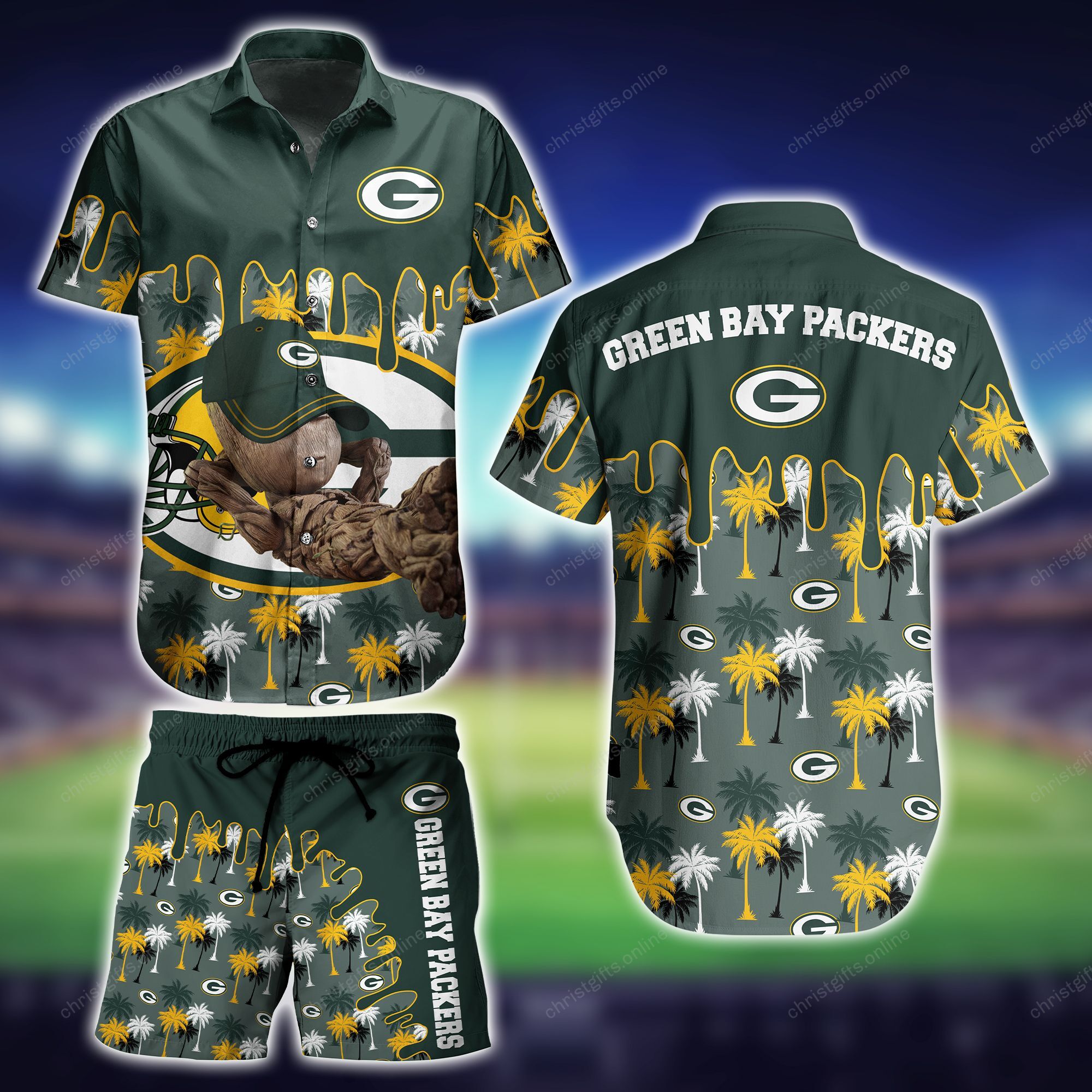 Green Bay Packers Sp-Hawaii Shirt Style Groot NA()