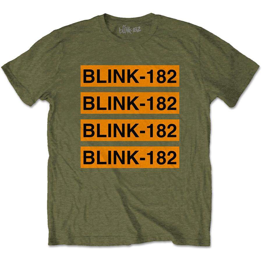 Blink 182 – Logo Repeat – Green T-shirt