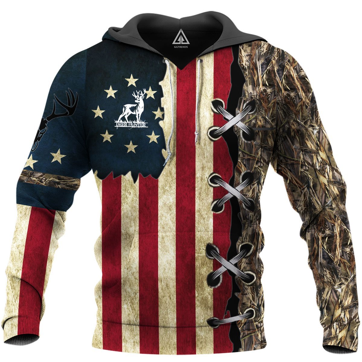 Deer Hunting Us Flag 3D All Over Print | Unisex | Adult | Ht4223