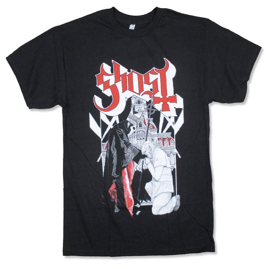 Ghost – Kneeling Pope – Black t-shirt