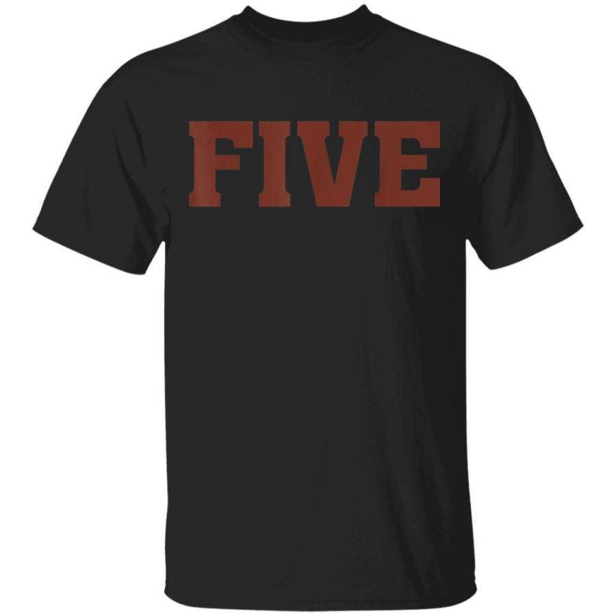 Big Maroon Color 5 Five T-Shirt