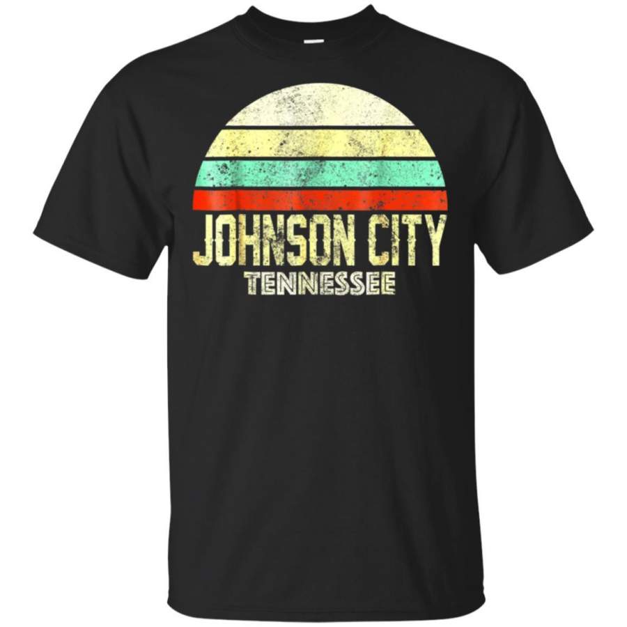 Johnson City TN Tennessee Vintage Retro Sunset Tee T Shirt