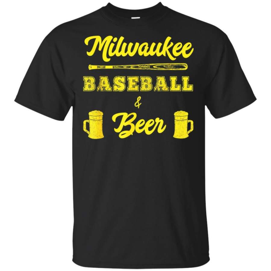 Classic Milwaukee Baseball & Beer Fan Retro T-Shirt