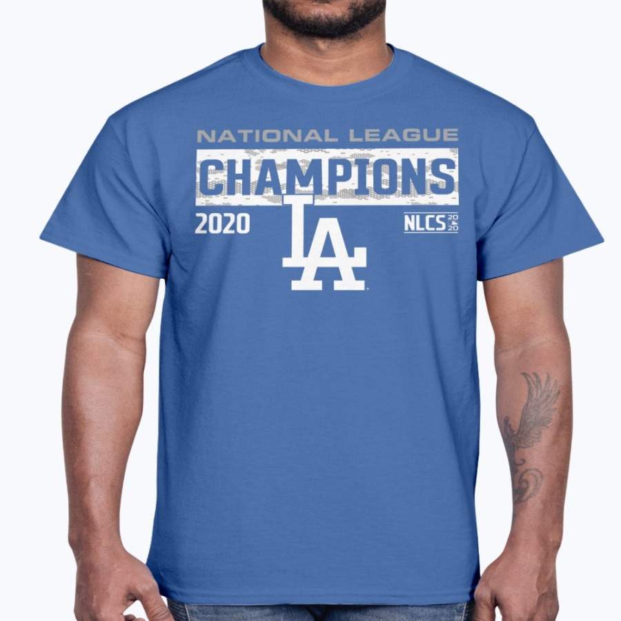 Los Angeles Dodgers 2020 National League Champions Bloop Single Roster T-Shirt