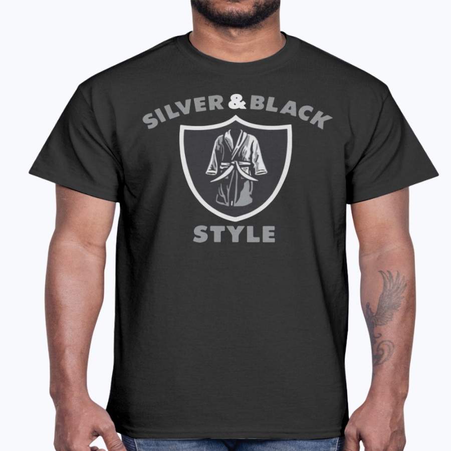 HENRY RUGGS III RAIDERS SILVER AND BLACK STYLE SHIRT