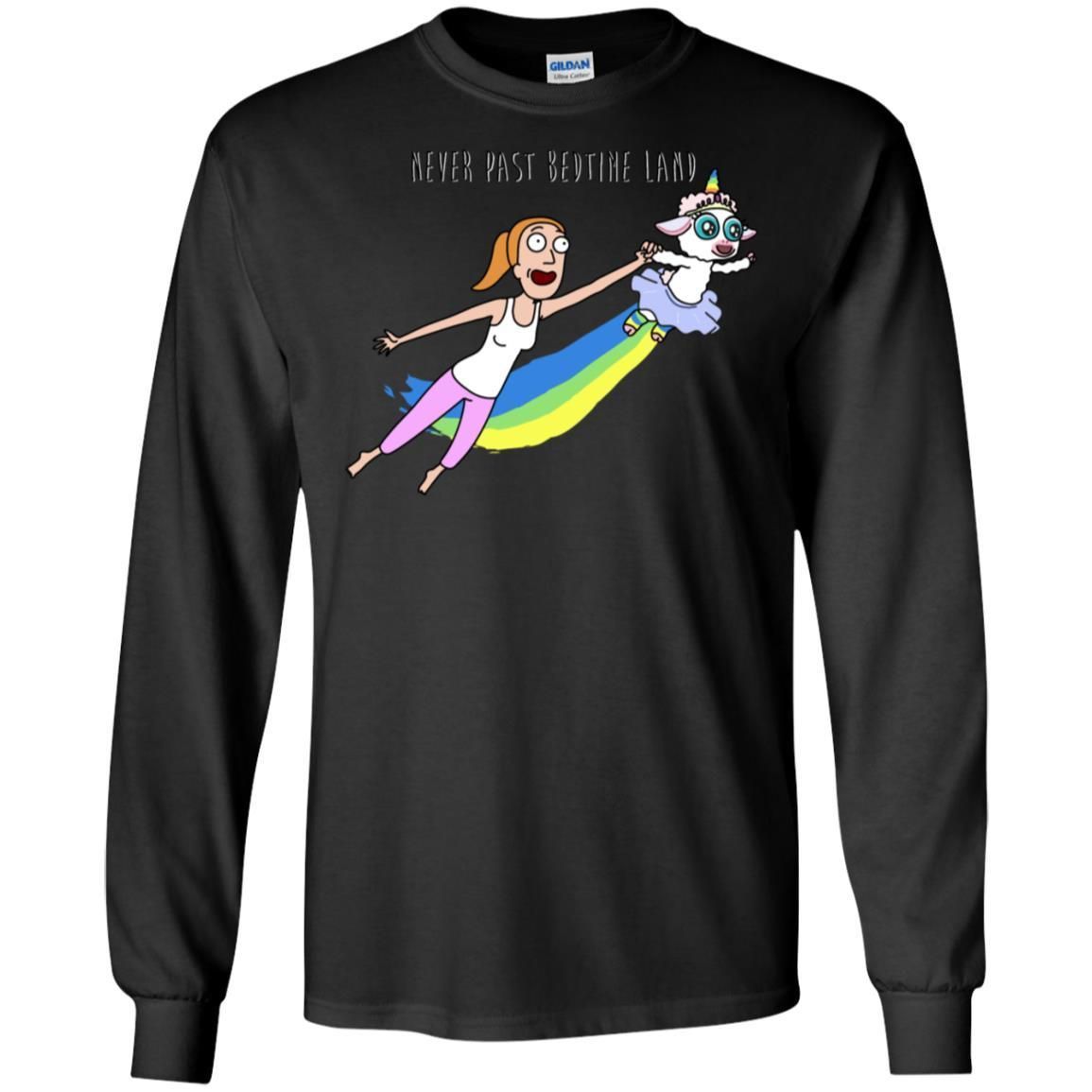 Rick And Morty Summer Never Past Bedtime Land Men Long Sleeve Shirt