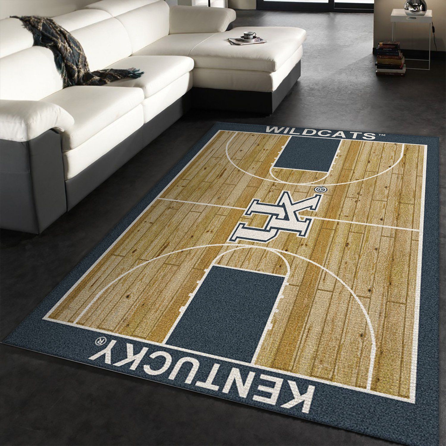 College Home Court Kentucky Basketball Team Logo Area Rug, Kitchen Rug, Christmas Gift US Decor