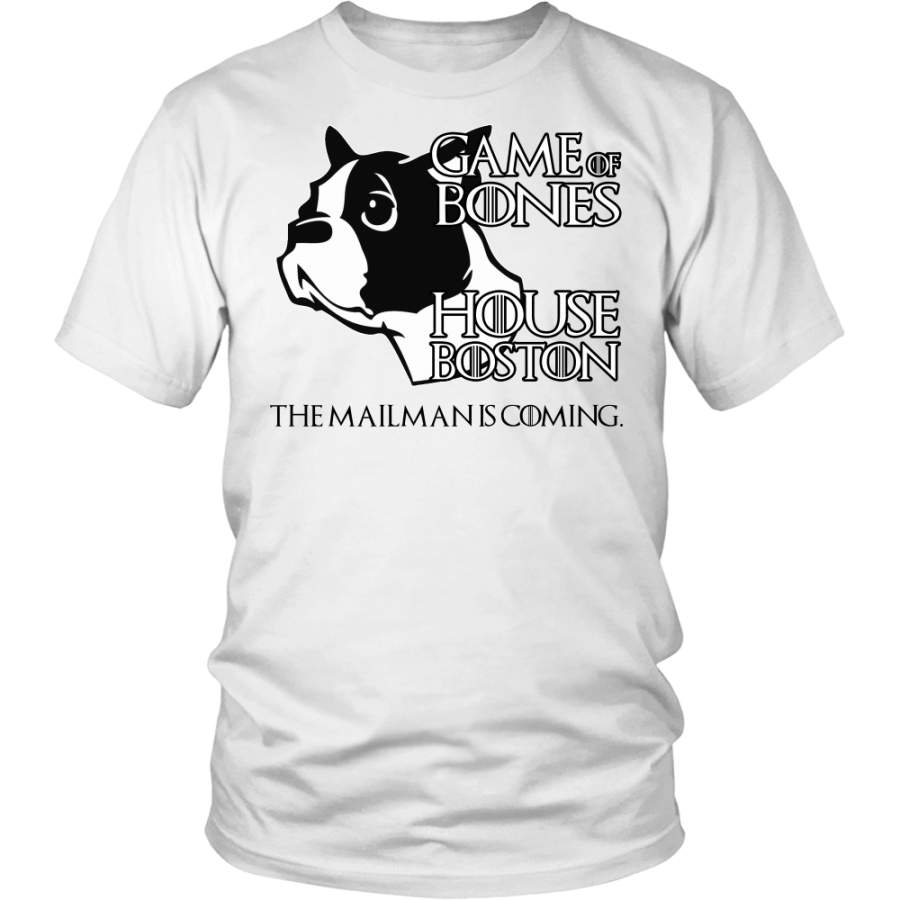 Game Of Bones House Boston Shirt – Funny Thrones Terrier Mailman Animal Pet Lover Owner Tee