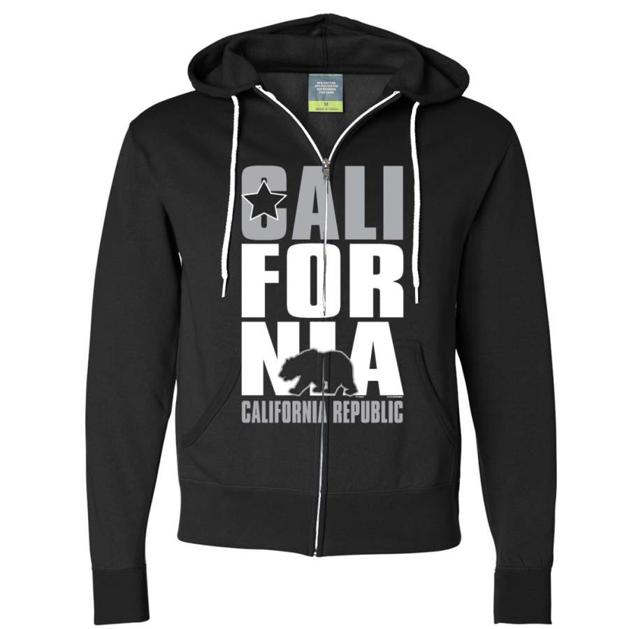 California Republic Raiders Style Zip-Up Hoodie