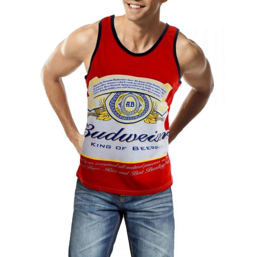 Budweiser King Of Beers Classic Label Men’s Tank Top