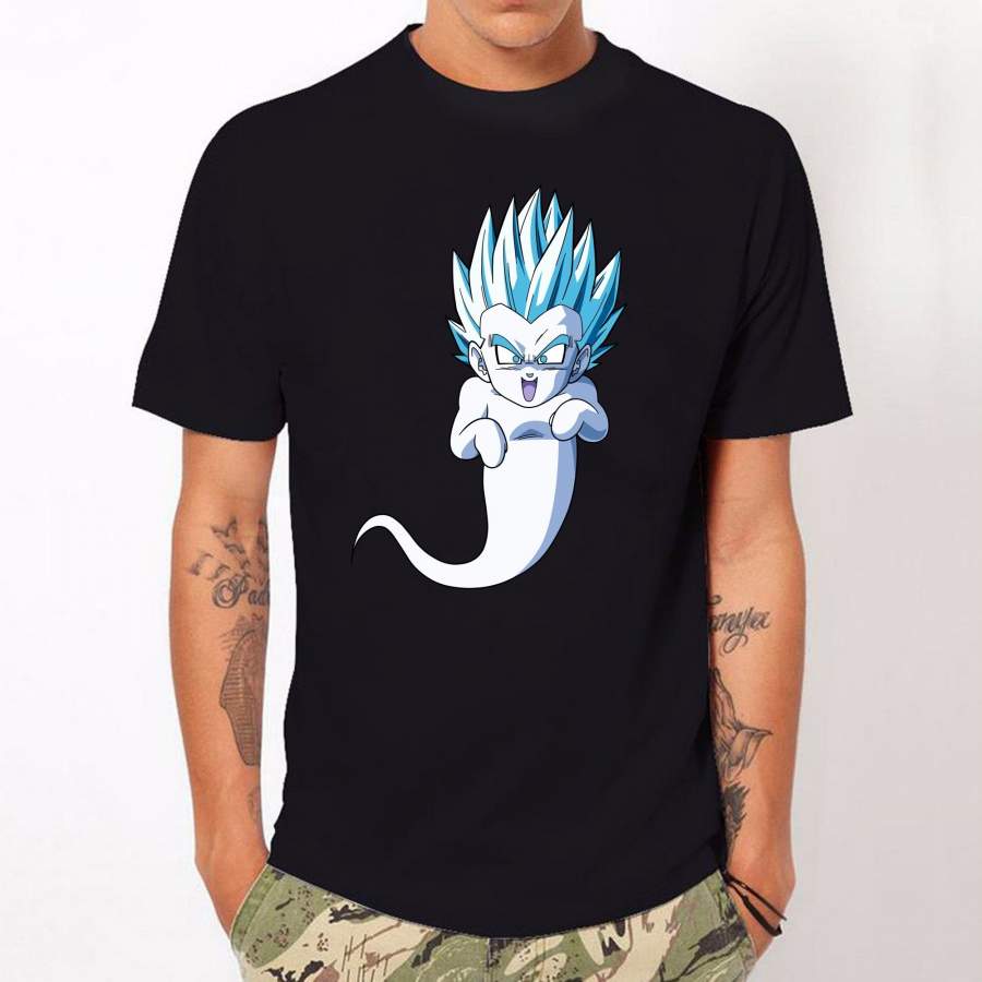 Dragon Ball Z Trunks Goten Gotenks Ghost T-shirt Mens Cotton T Shirt Graphic Tee Casual Tops,Goku,Vegeta,Gohan,DBZ,DBS,Anime,er Saiyan,Cartoon,Japan