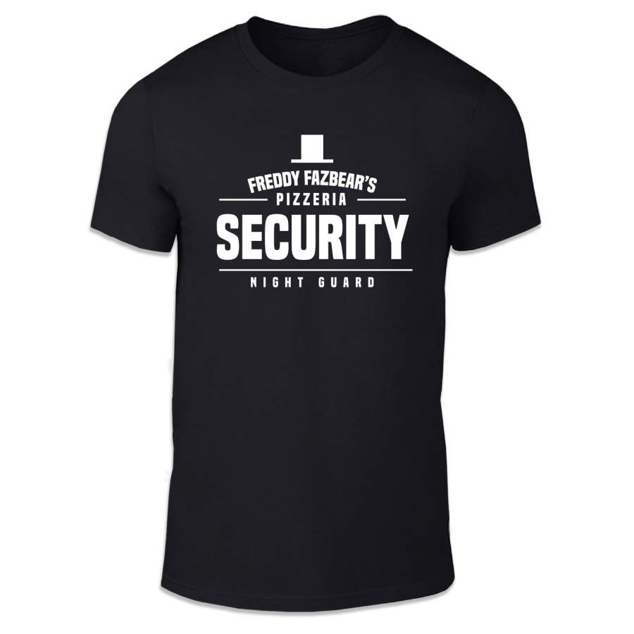 FNAF SECURITY Casual Fit T-Shirt Various Colours and Sizes Freddy Five Horror