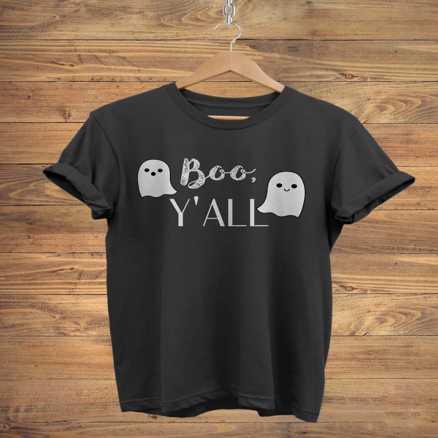 Boo Y’all Shirt, Halloween T Shirt, Halloween Ghost Shirt, Halloween shirt for women, Funny Halloween t-shirt, Halloween Mom Shirt, Boo Tee