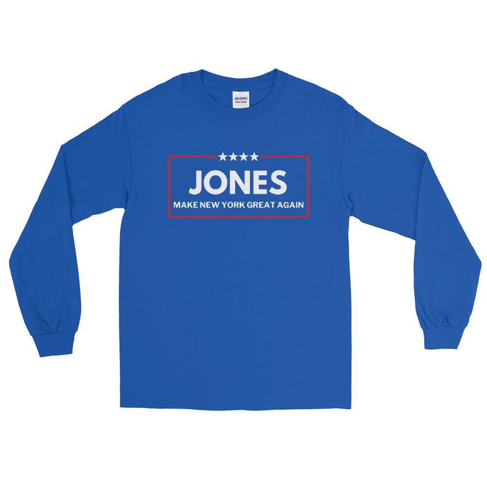 Jones Make New York Great Again Long Sleeve T-Shirt For Football Fans