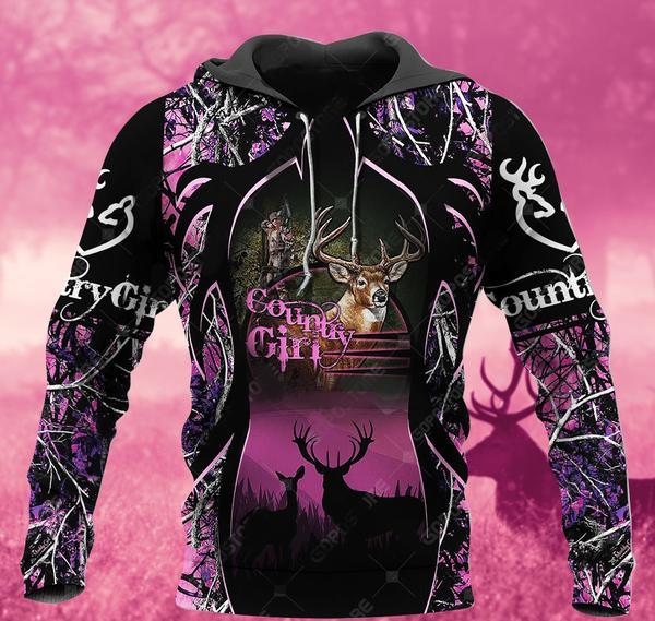 Country Girl Purple Hunting 3D All Over Print | Unisex | Adult | Ht4745