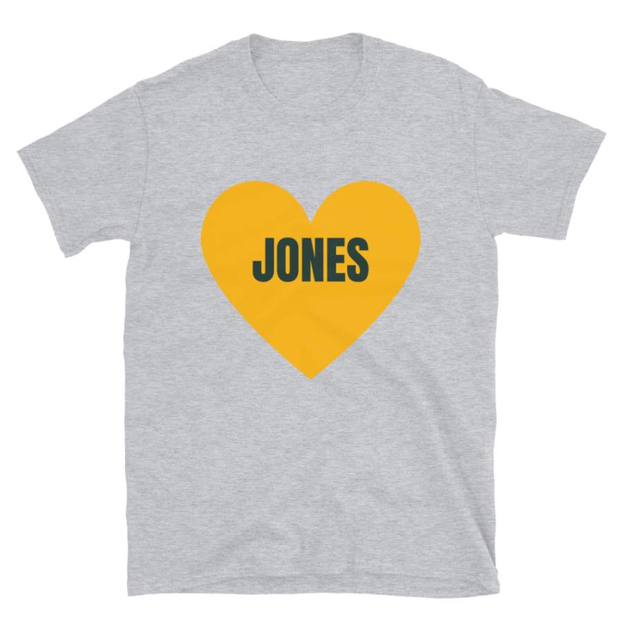 Jones Green Bay Football T-Shirt, Funny Unisex Love Jones Novelty Gift Shirt