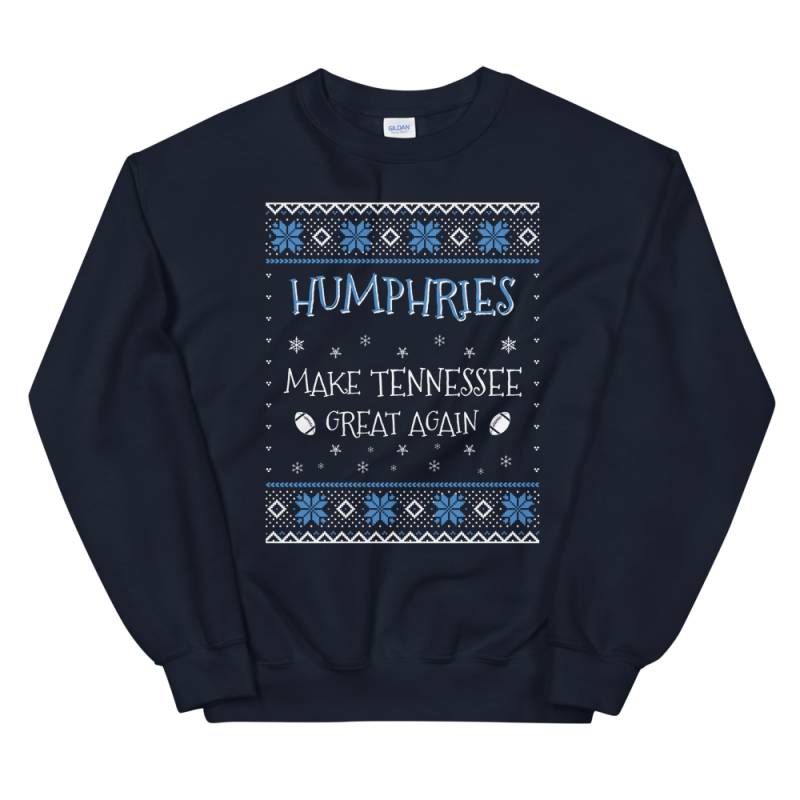 Humphries Make Tennessee Great Again Funny Football Christmas Sweater for Men and Women