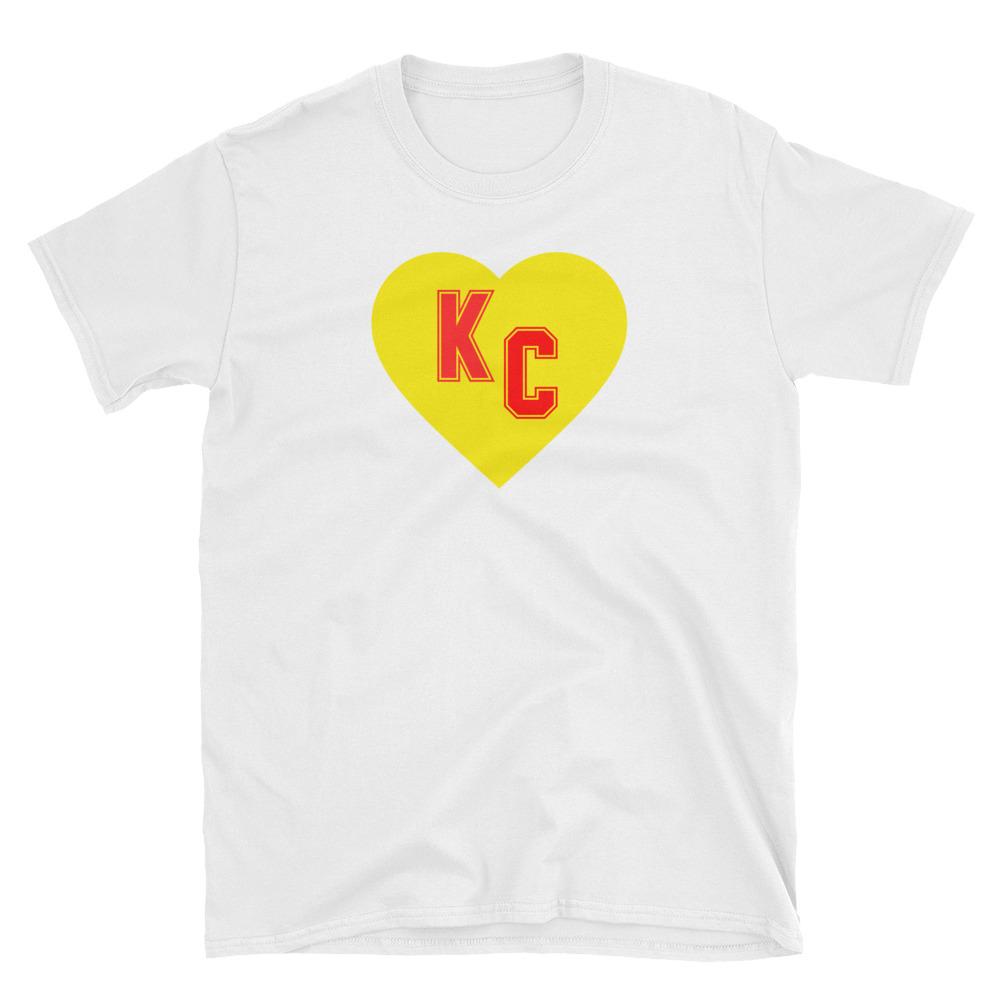 HEART KANSAS CITY T-SHIRT LOVE KC CHIEFS SHIRT