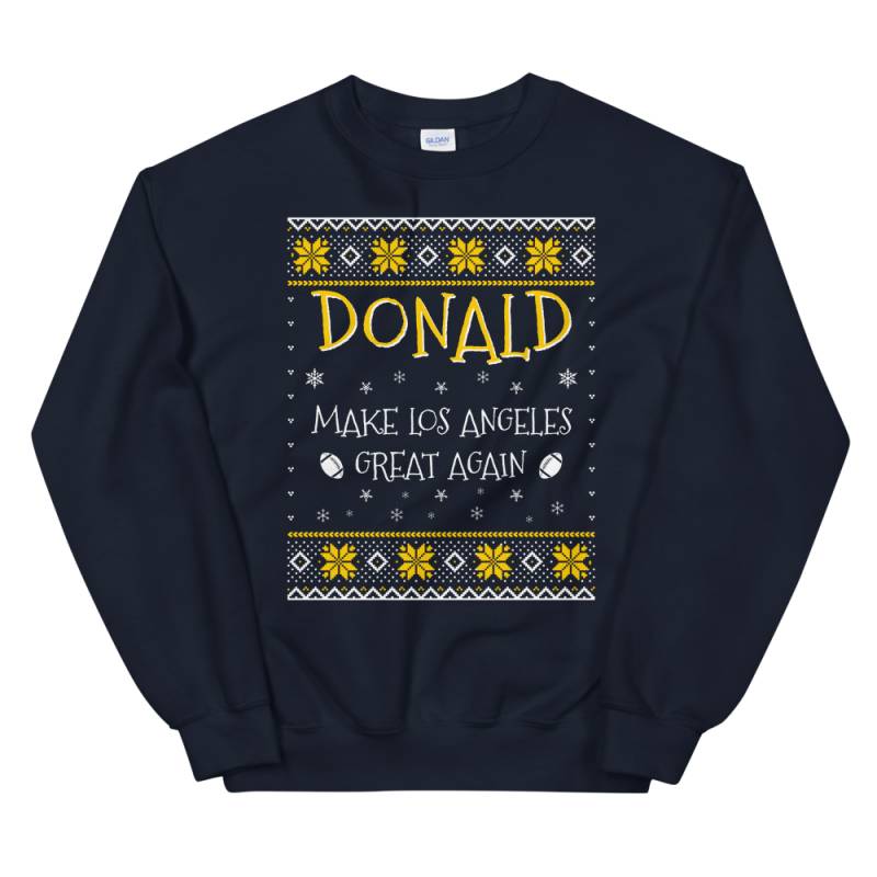 Donald Make Los Angeles Great Again Funny Football Christmas Sweater for Men and Women