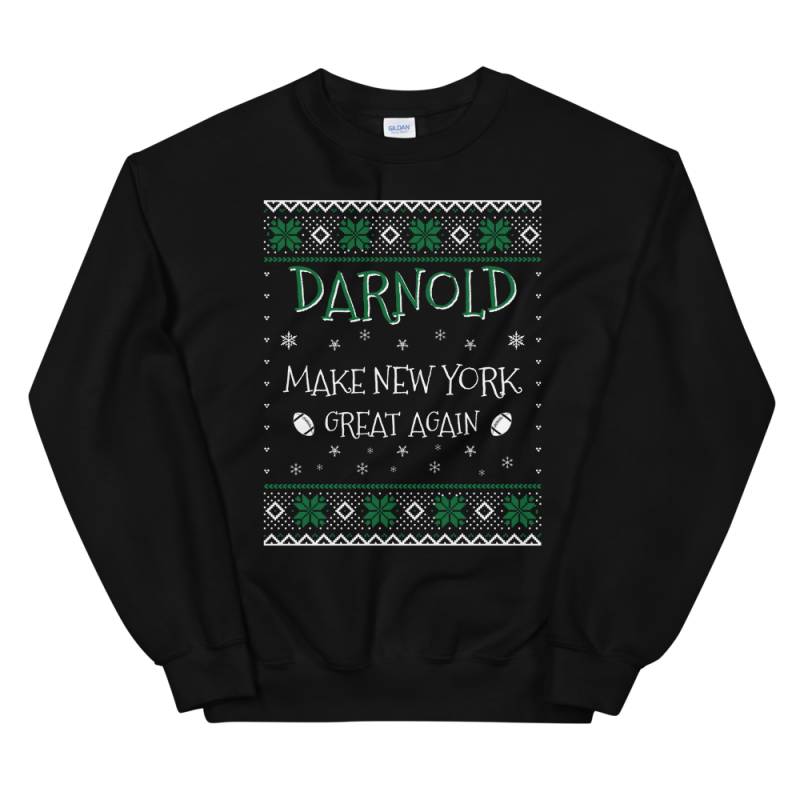 Darnold Make New York Great Again Funny Football Christmas Sweater for Men and Women