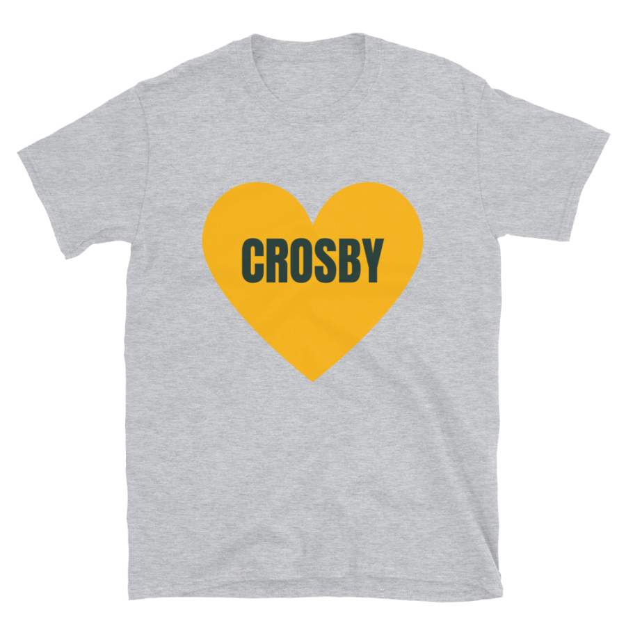 Crosby Green Bay Football T-Shirt, Funny Unisex Love Crosby Novelty Gift Shirt