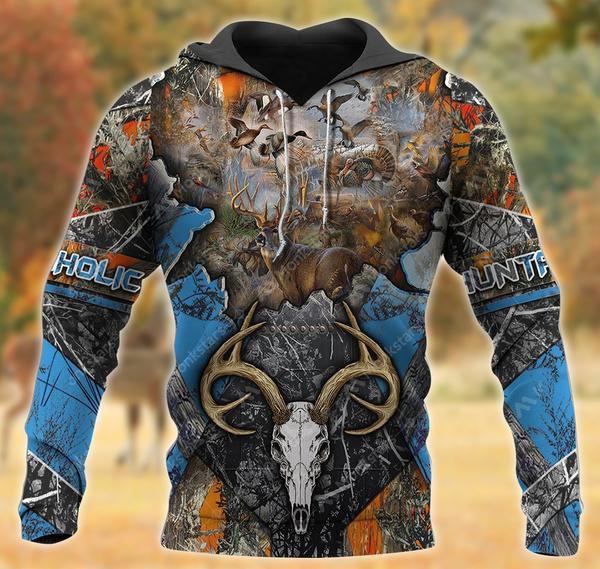 Hunting – Deer Huntaholic Blue 3D All Over Print | Unisex | Adult | Ht4763