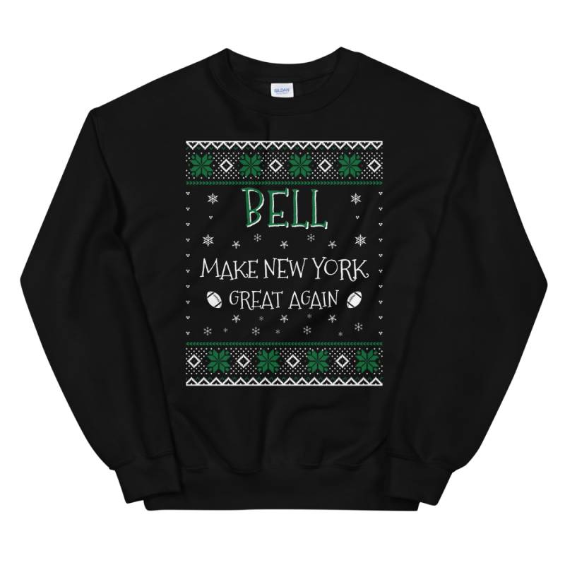 Bell Make New York Great Again Funny Football Christmas Sweater for Men and Women