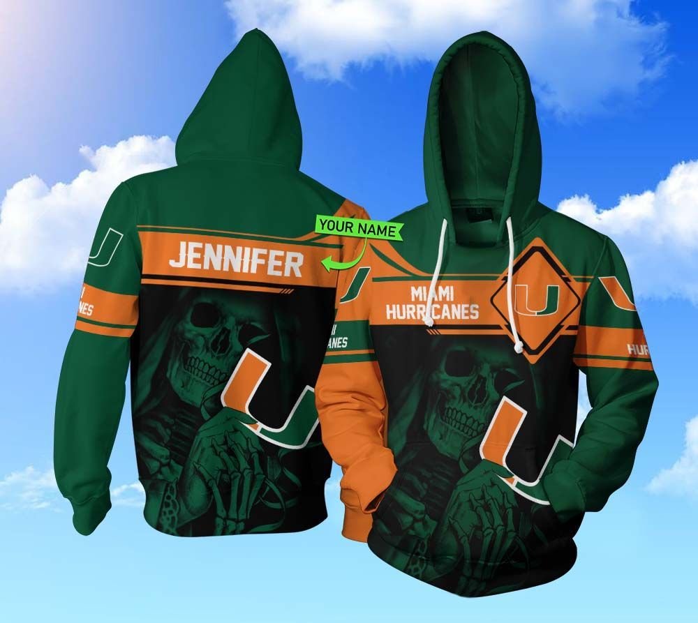 HO215 3D Hoodie Miami Hurricanes football