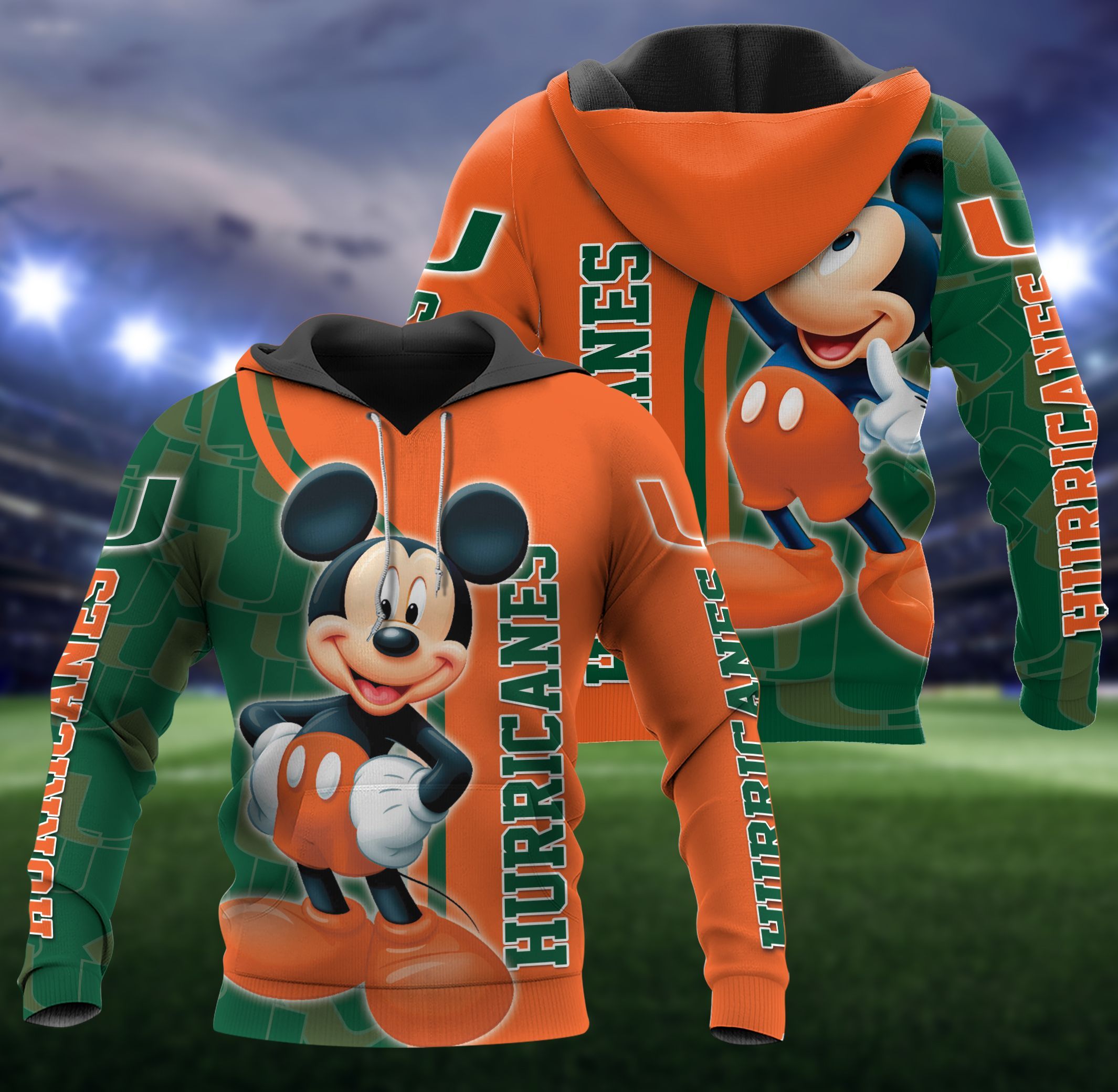 HO133 Mkey Hoodie Miami Hurricanes