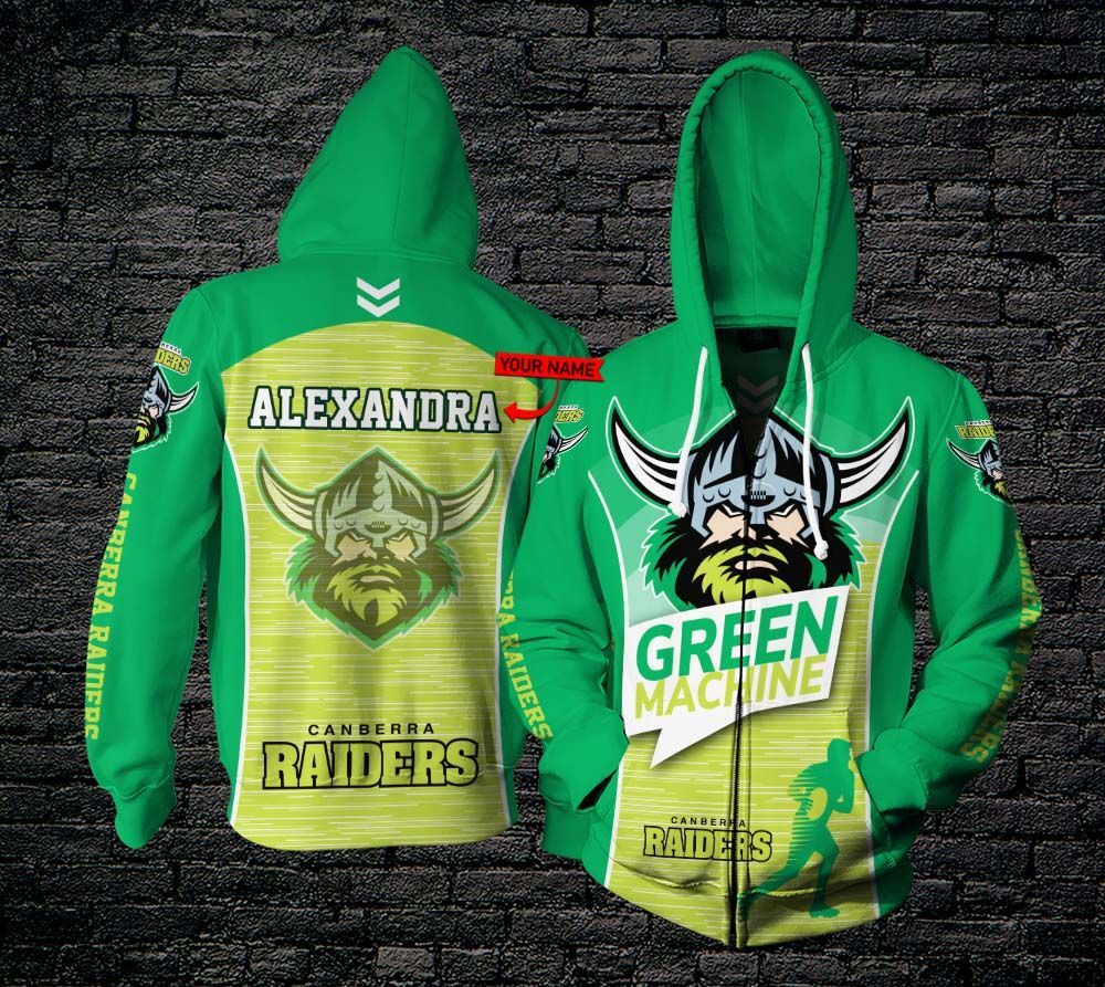 HO121 NRL Hoodie ?Canberra Raiders Personalized