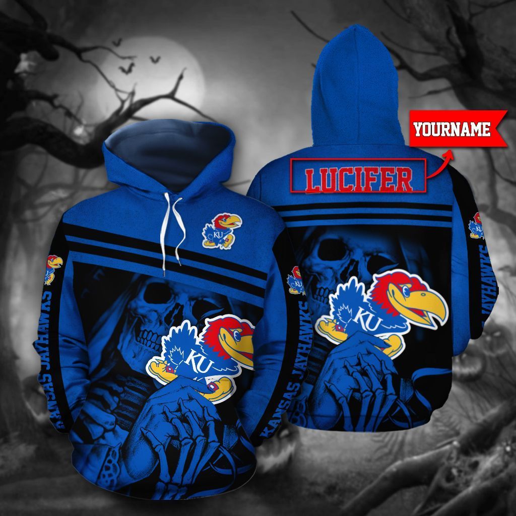 DTT HD028 Kansas Jayhawks 3D Hoodie